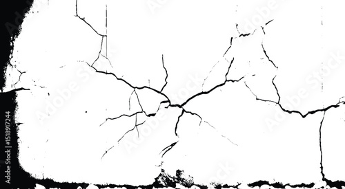Abstract illustration surface dust and rough dirty wall background with empty template. Distress or dirt and damage effect concept. The cracks texture of dry earth.