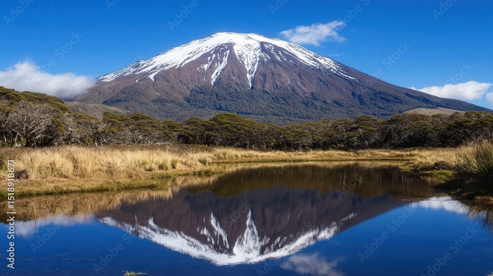 Majestic Mountain Reflected in Still Water Majestic Mountain Reflected in Still Water