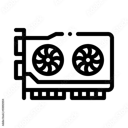 graphics card line icon