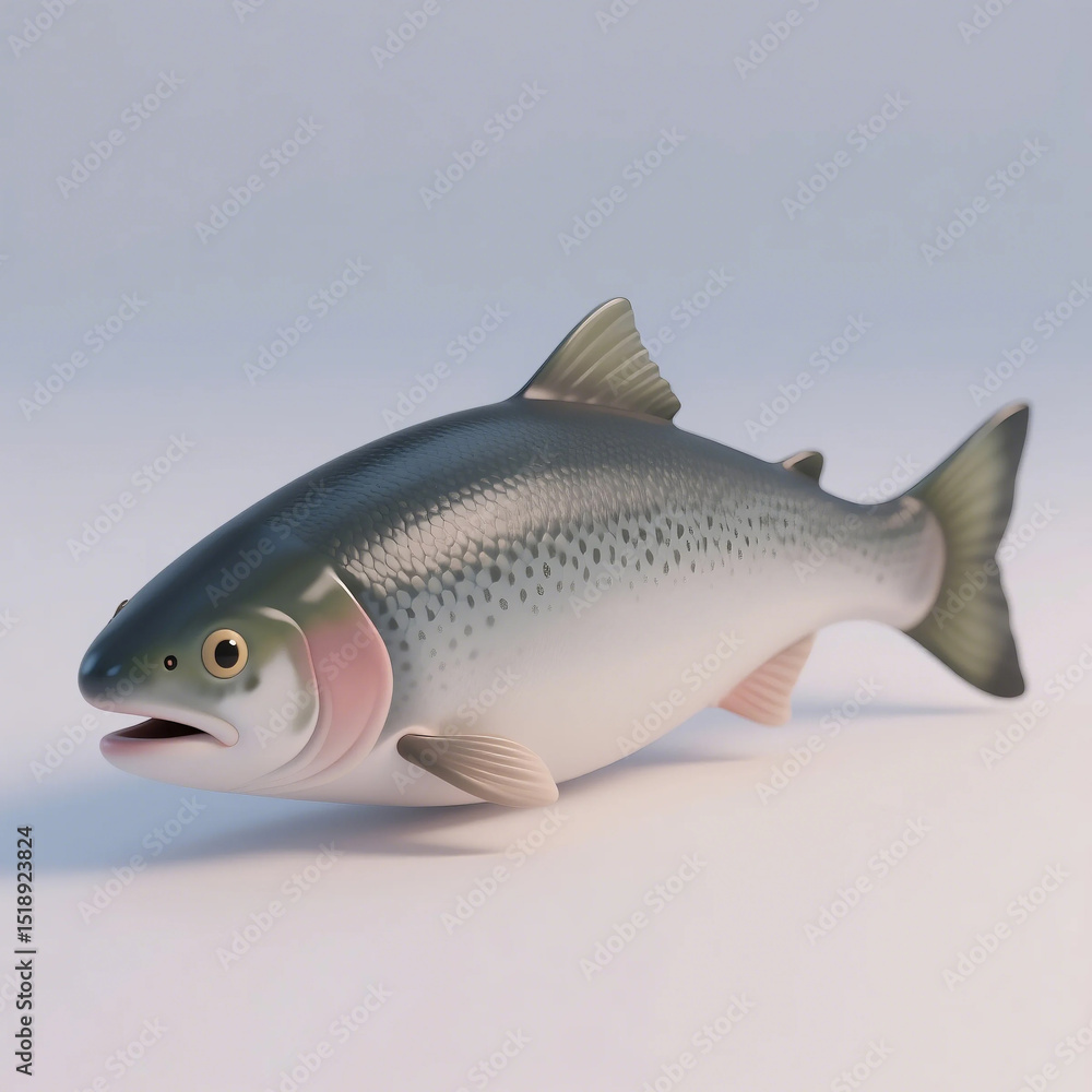 salmon on white background for assets salmon on white background for assets