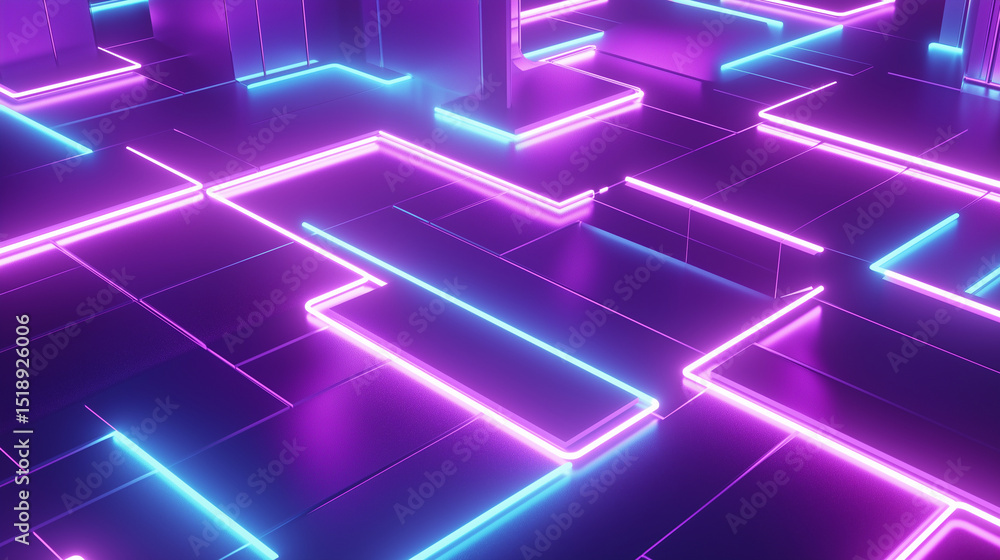 Neon glowing abstract circuit pattern in blue and pink, visualizing futuristic digital connections, networks, and technology. Neon glowing abstract circuit pattern in blue and pink, visualizing futuristic digital connections, networks, and technology.