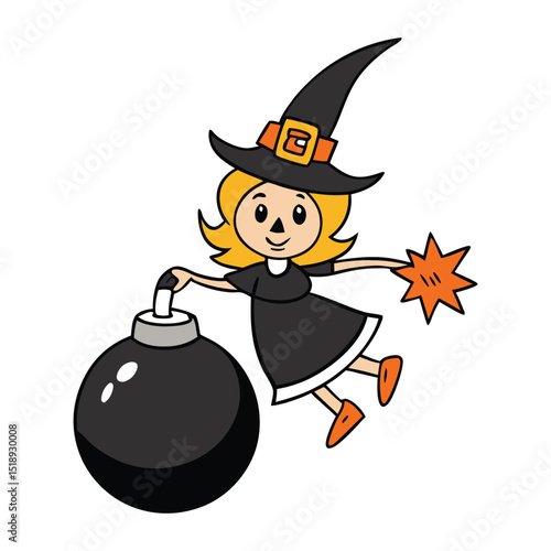 A cannonball witch wields fiery magic and explosive spells, hurling cannonballs with deadly precision. She’s fierce, chaotic, and feared on every battlefield.
