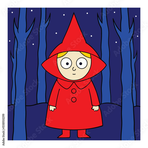 A mysterious red witch roams the midnight forest, cloaked in magic and moonlight, casting spells and guarding ancient secrets beneath the whispering trees.
