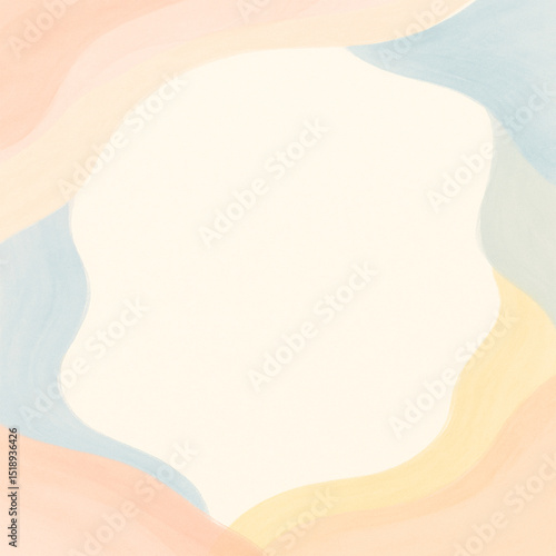 sweet pastel color picture frame illustration