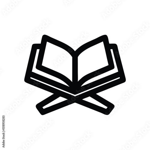 Quran book silhouette
