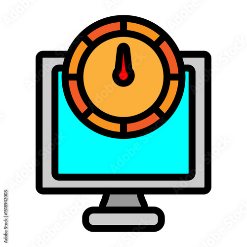 Bandwidth Vector Filled Icon Design