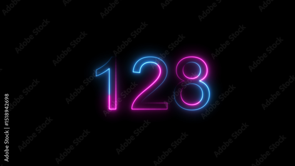 Dynamic circular and glowing neon number 128 illustration . on a black background. and creating a stunning 4k illustration . Dynamic circular and glowing neon number 128 illustration . on a black background. and creating a stunning 4k illustration .