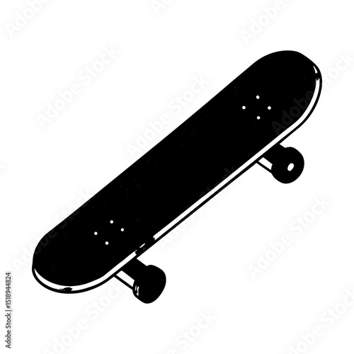 Skateboard graphic for extreme sport fun silhouette
