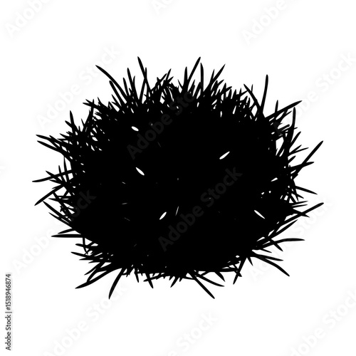 Abstract vegetation plant floral design art silhouette