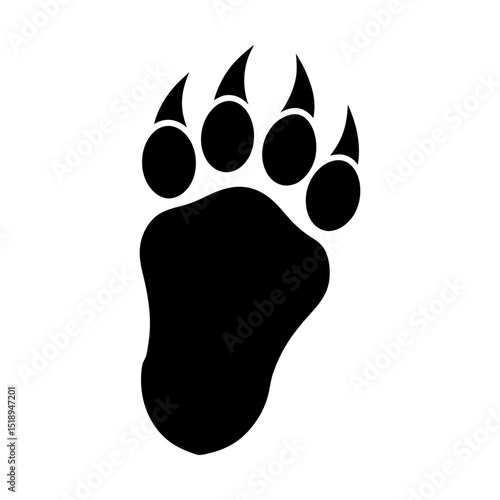 Animal paw print vector graphic design art silhouette
