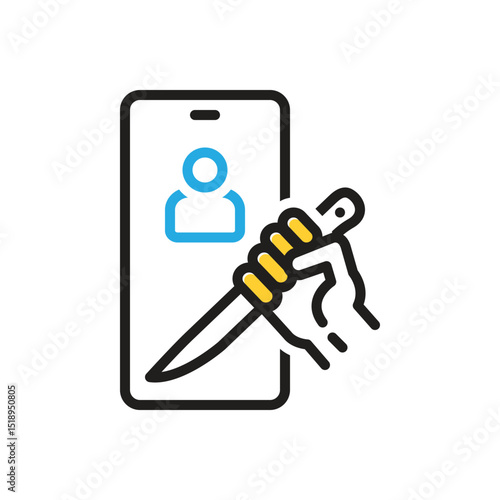 Multi color icon for threaten