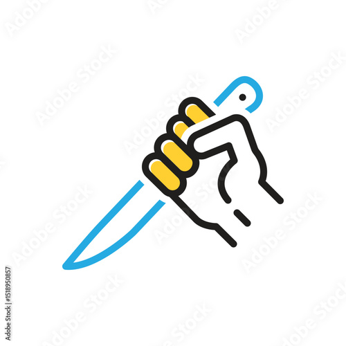 Multi color icon for threaten