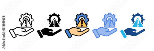 Risk Management Icon Element For Design