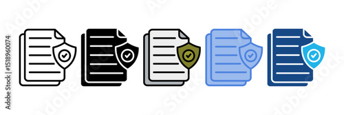 Insurance Policy Icon Element For Design