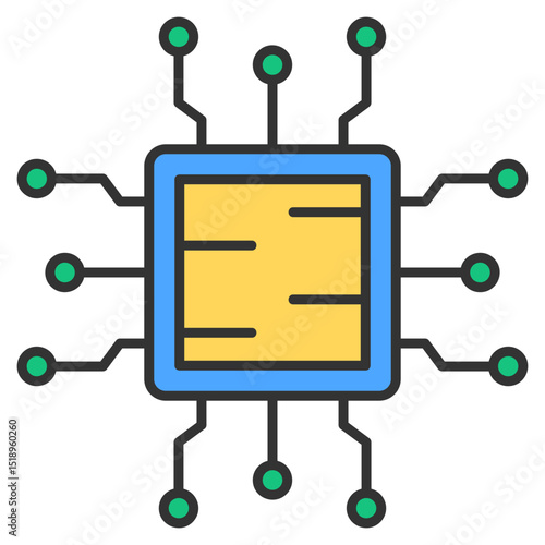 Circuit Icon Element For Design