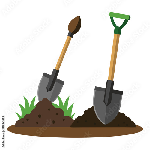garden tools and shovel