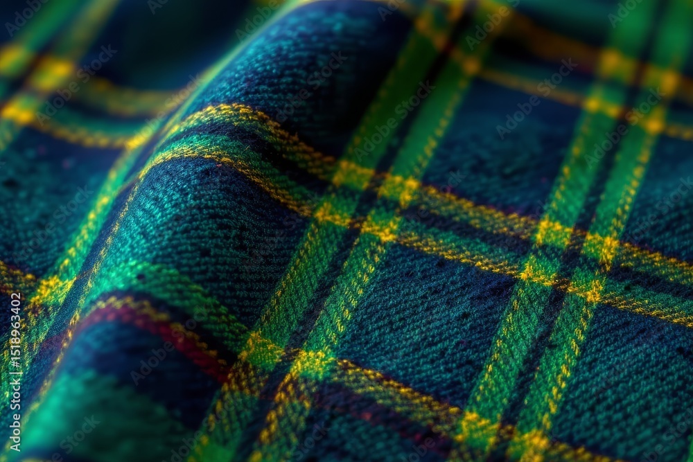 Green and Blue Plaid Fabric Texture Green and Blue Plaid Fabric Texture