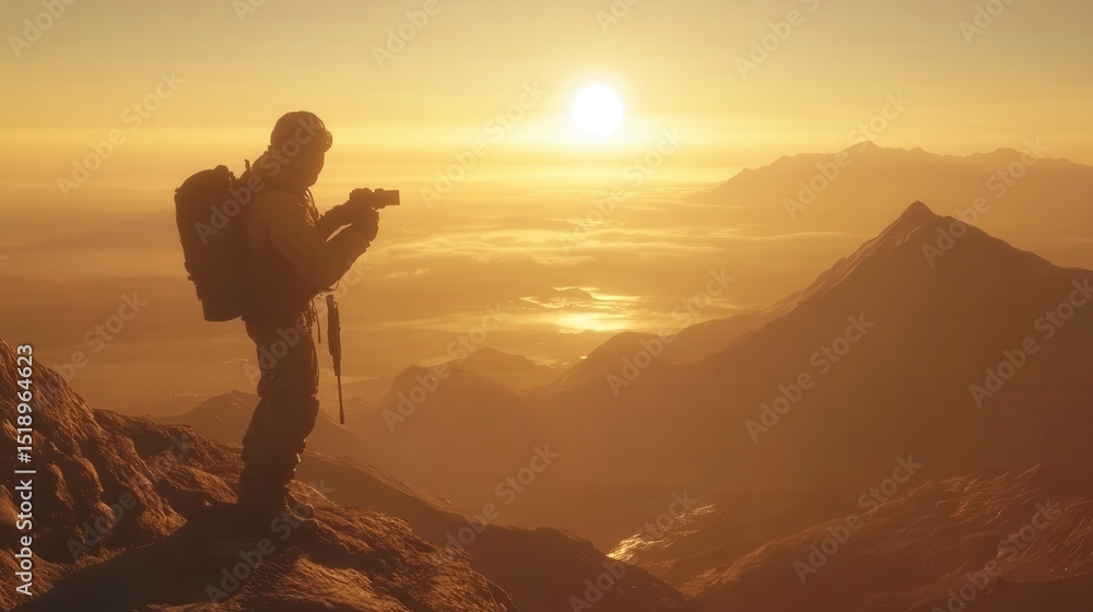 Golden Hour Sunrise Adventurer Captures Mountain Majesty Golden Hour Sunrise Adventurer Captures Mountain Majesty
