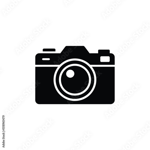 Black Camera Icon Simple Photography Equipment Capturing Device Digital Slr Tool