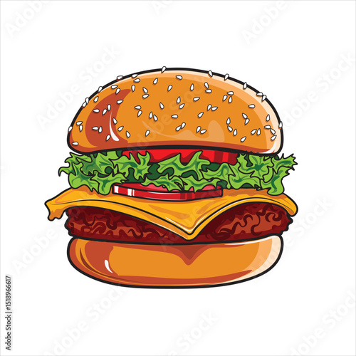 Burger icons are suitable for food businesses.