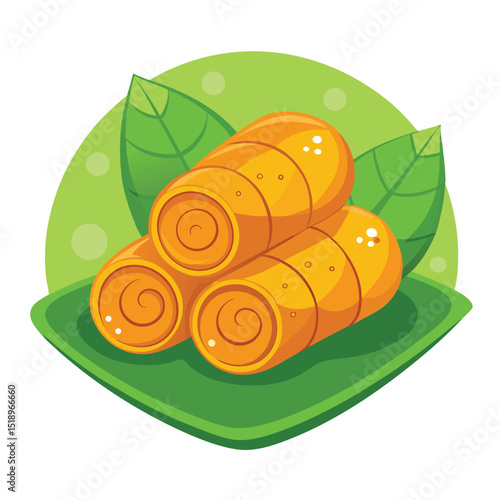 Delicious fresh breakfast pastries including bread with butter, cheese, and chocolate croissants are perfectly illustrated as a vector food icon set