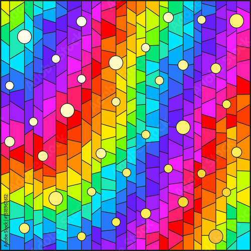 Abstract stained glass background , the colored elements arranged in rainbow spectrum