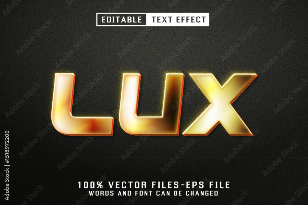 Lux Golden Text - Eitable Text Effect