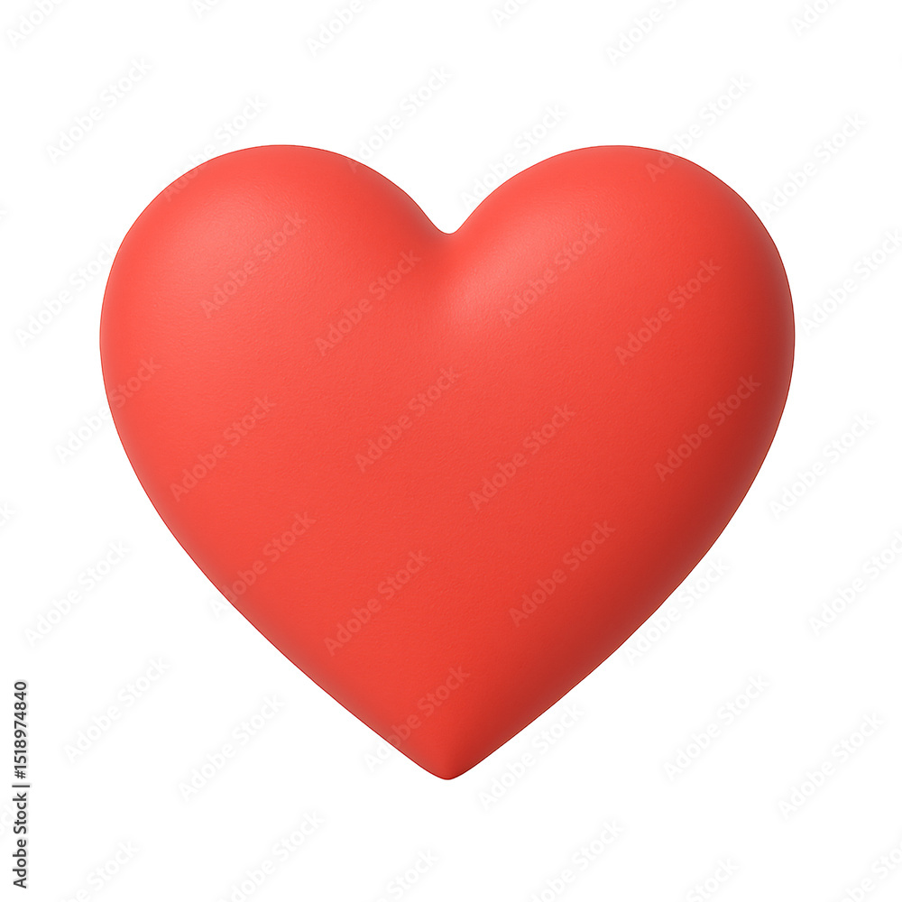 Red heart 3D icon in cartoon plastic style, minimal love symbol, isolated on transparent background, romantic clipart, affection or health icon, modern design, clipping path included. Red heart 3D icon in cartoon plastic style, minimal love symbol, isolated on transparent background, romantic clipart, affection or health icon, modern design, clipping path included.
