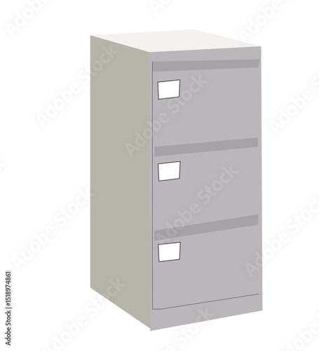 file cabinet. Closet safe with documents. File cabinet, office archive storage with drawers for documents, 