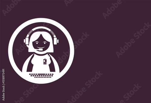 Customer Support Female Icon version