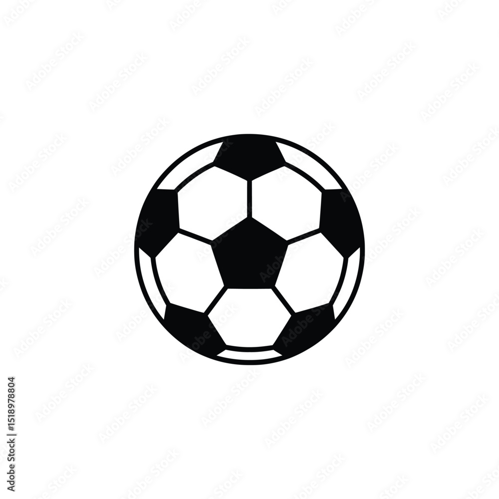 Classic Black and White Soccer Ball Icon Traditional Design for Sports and Recreation Classic Black and White Soccer Ball Icon Traditional Design for Sports and Recreation