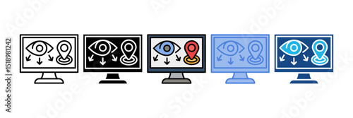 Monitor Icon Element For Design