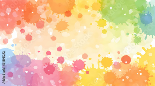 background with random bursts of pastel paint splashes in chaotic patterns