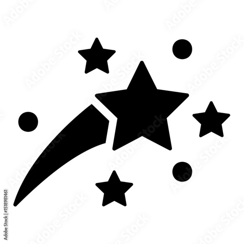 shooting star Solid icon