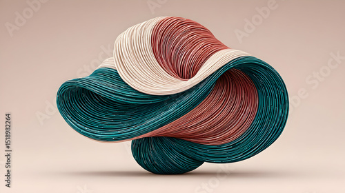 digital color ribbons twisting and overlapping across a soft pastel background