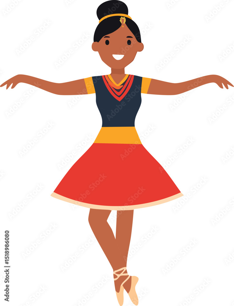 illustration of a dancing ballerina illustration of a dancing ballerina