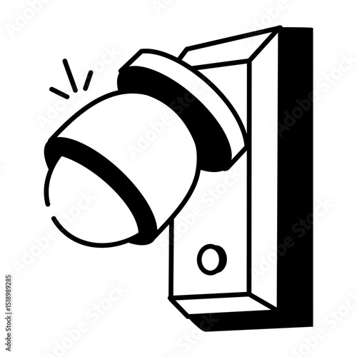 A hand drawn style icon of sensor light
