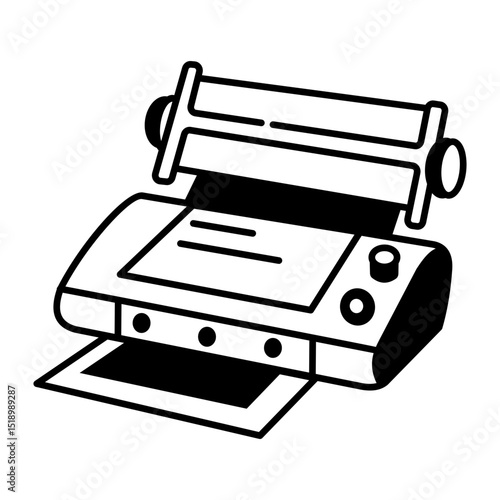 A sketchy style icon of lamination machine
