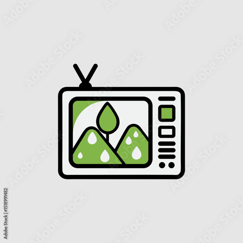 Television screen nature documentary broadcast
