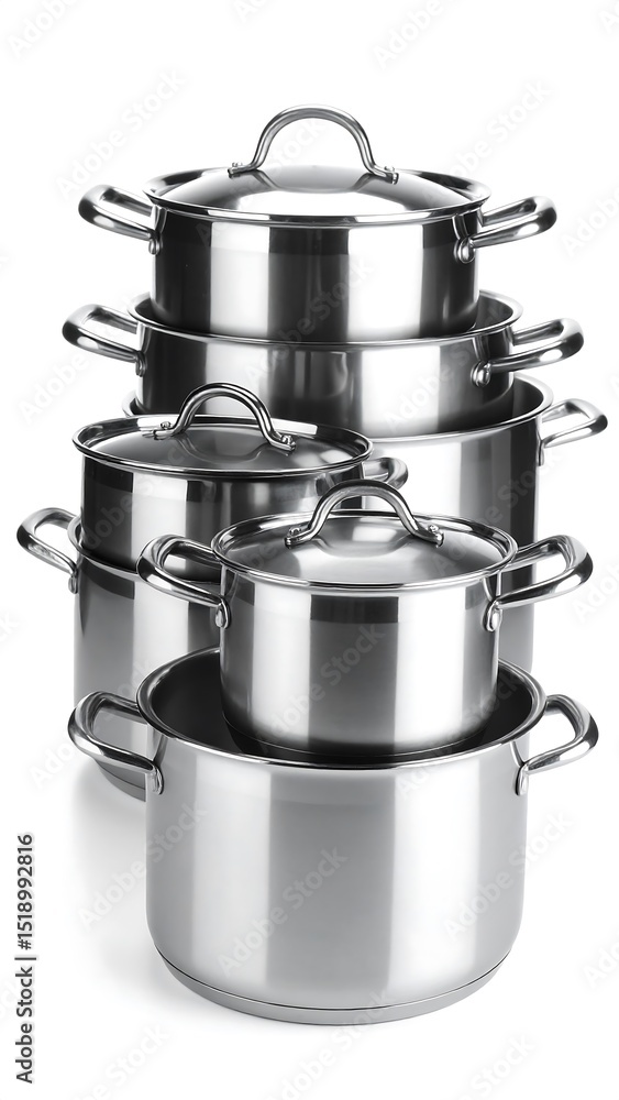 Stacked Stainless Steel Pots: A Timeless Kitchen Essential.stack, metal, grey, photography, preparation, quality, reflection, shiny, silver, steel, supply, vertical, color image, household, Stacked Stainless Steel Pots: A Timeless Kitchen Essential.stack, metal, grey, photography, preparation, quality, reflection, shiny, silver, steel, supply, vertical, color image, household,