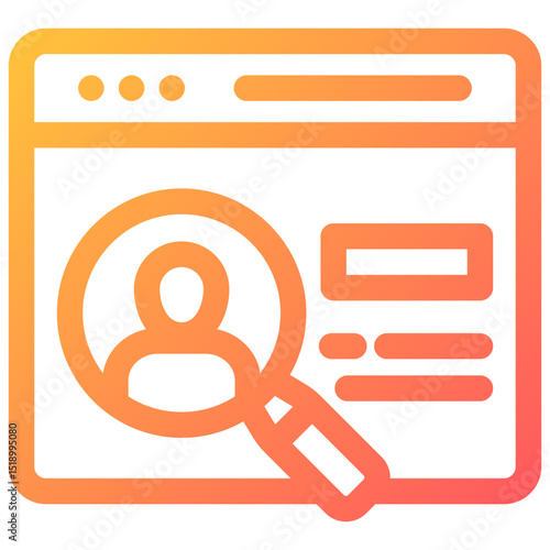 Online Recruitment icon symbol. Vector illustration.