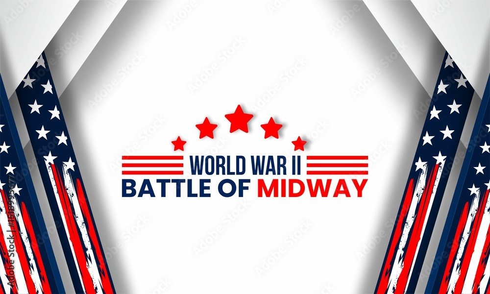 battle of midway design concept with US flag . vektor background battle of midway design concept with US flag . vektor background