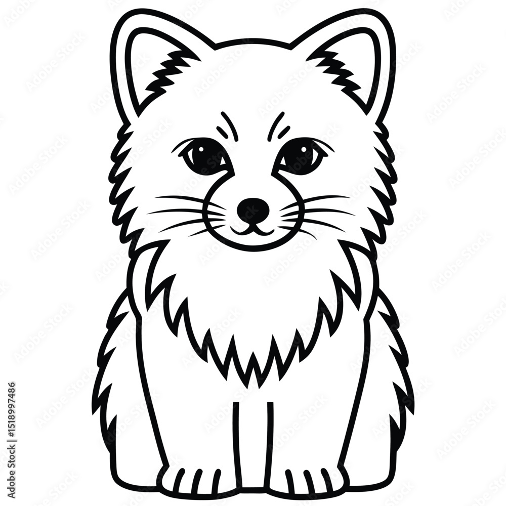 Bold arctic fox illustration vector graphic Bold arctic fox illustration vector graphic