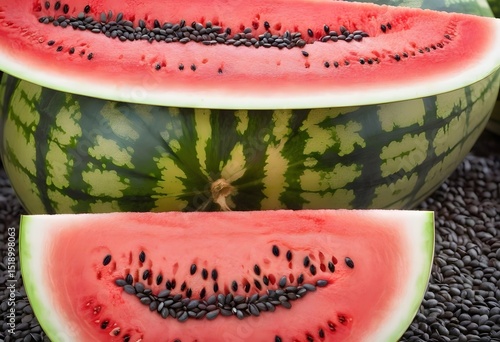 Red Watermelons with Water Drops, Eye Level Photography
