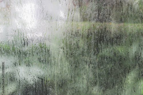 Billede på lærred condensation on glasshouse window