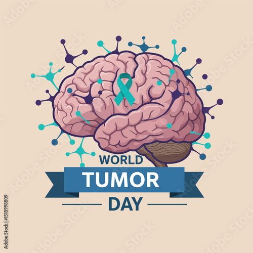 World brain tumor day Awareness Month background template illustration.