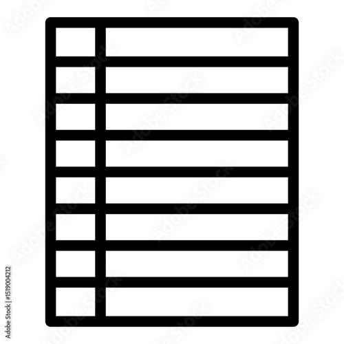 Loose leaf paper icon. Vector line icon