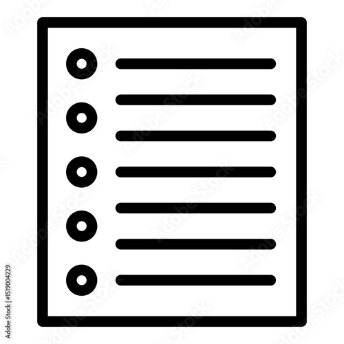Loose leaf paper icon. Vector line icon