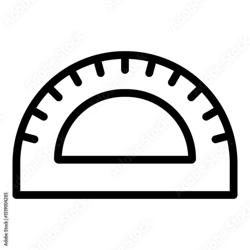 Protractor icon. Vector line icon