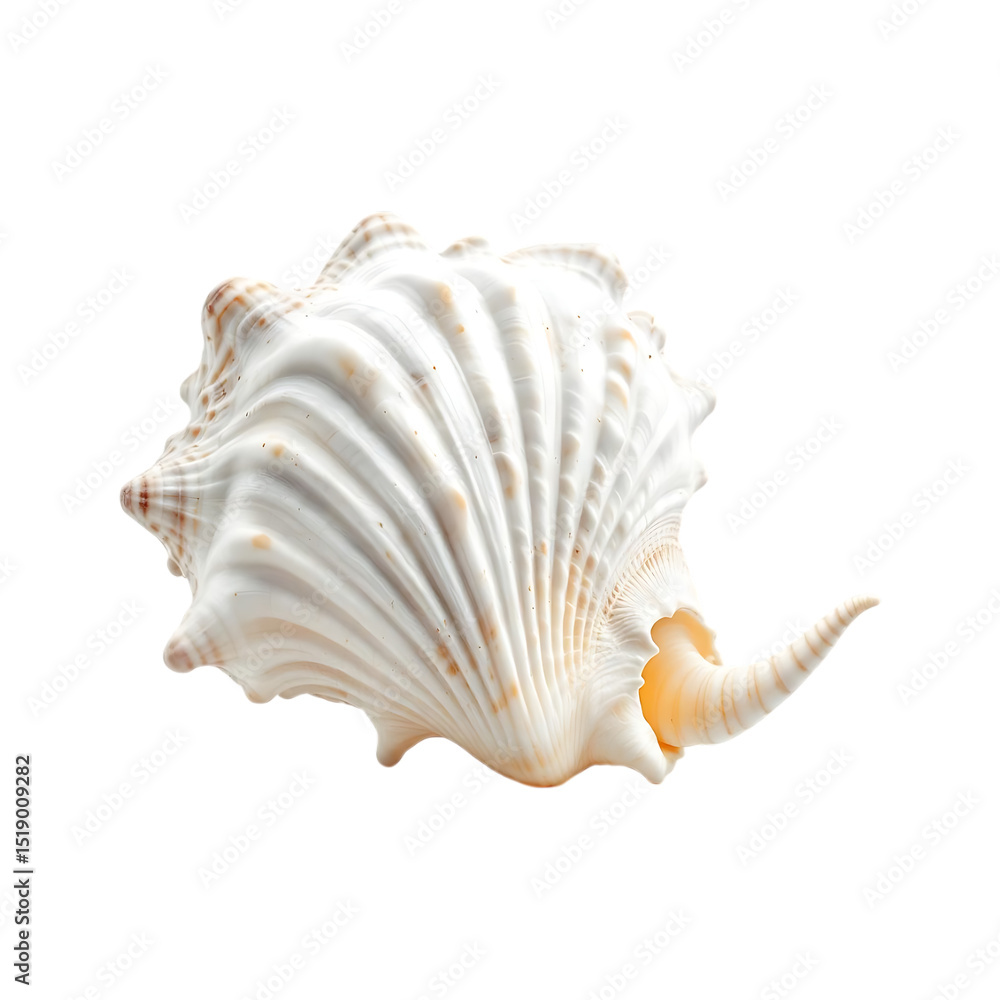 Close up of a beautiful seashell on a white background. Close up of a beautiful seashell on a white background.